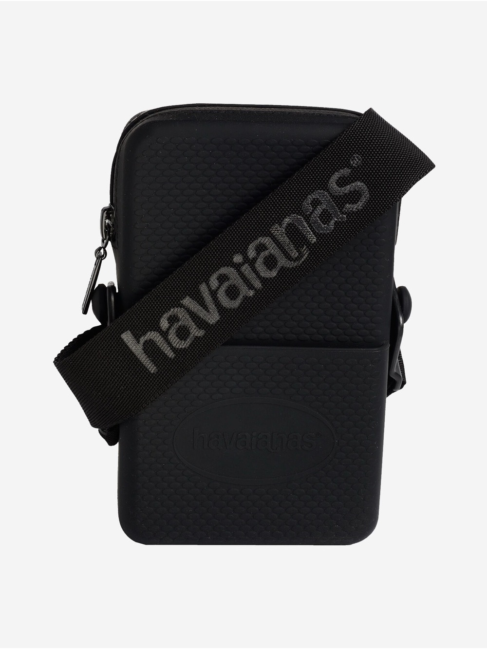 Havianas Street Bag Black Silicone Crossbody Phone Bag Travel Organizer - Picture 5 of 6